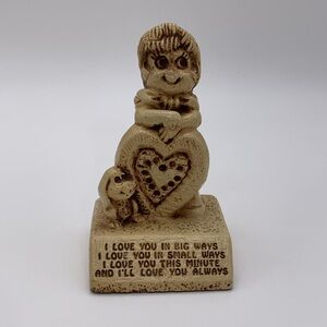 Retro 1973 Paula Ryan Big Ways Small Ways Girl & Dog Paperweight Figurine #W•355